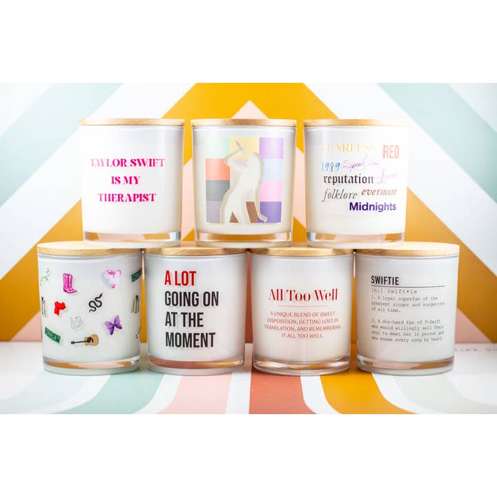 Unplug Soy Candles - Wholesale Jar/Filled Candle - Taylor Swift Albums Soy Candle