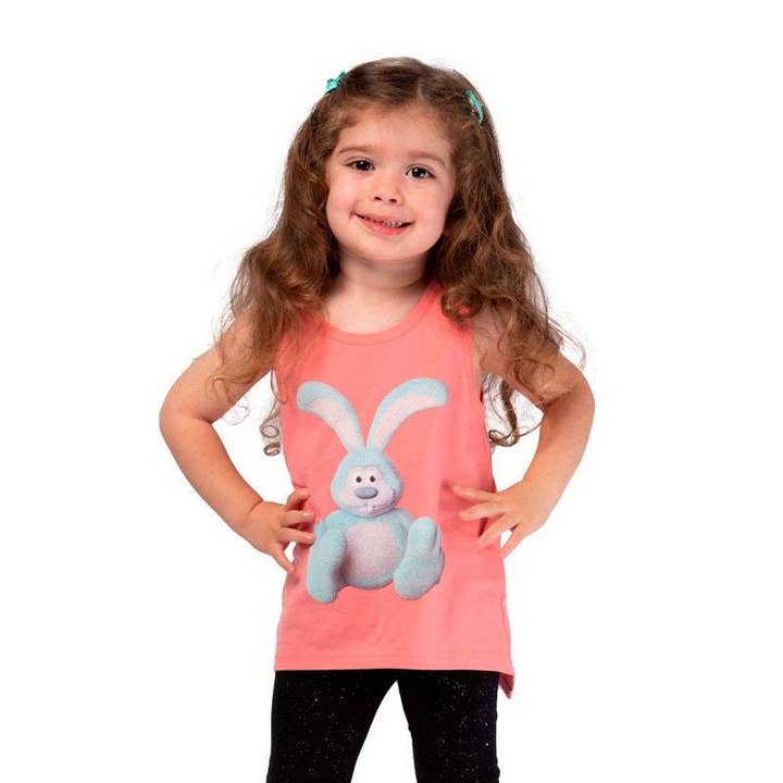 Masha and The Bear Tank Top with digital print featuring Masha’s toy for wholesale by Comfort Clothing INC