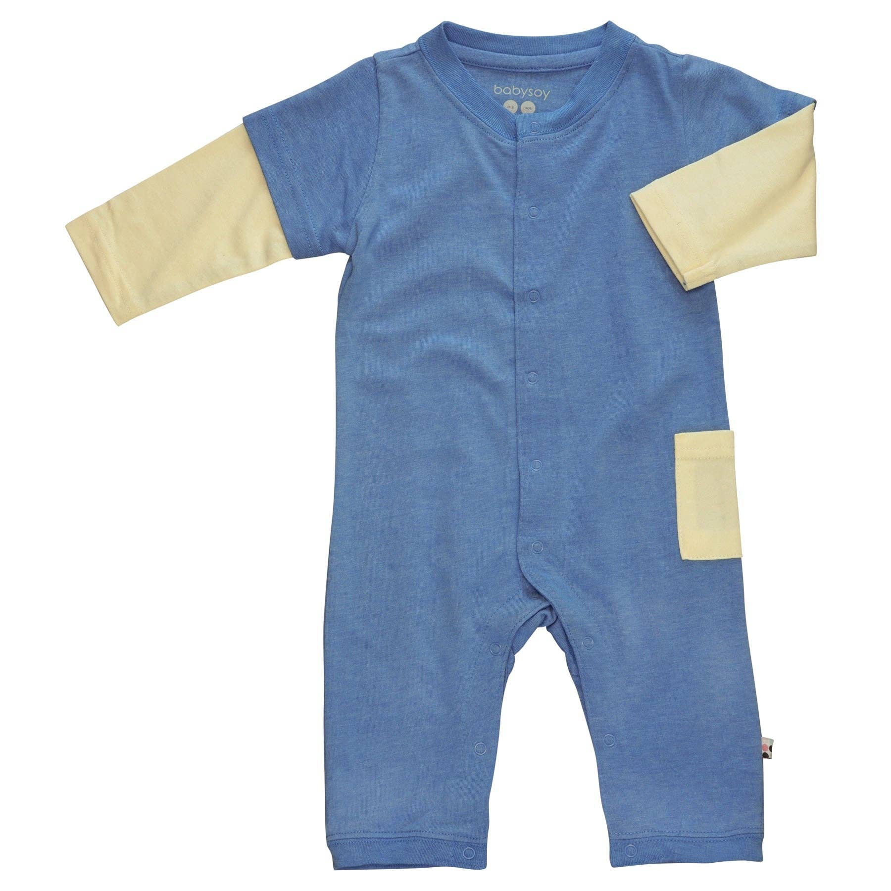 babysoy Inc - Vente Barboteuse – bébé - Combinaison à manches longues de style baseball basique3