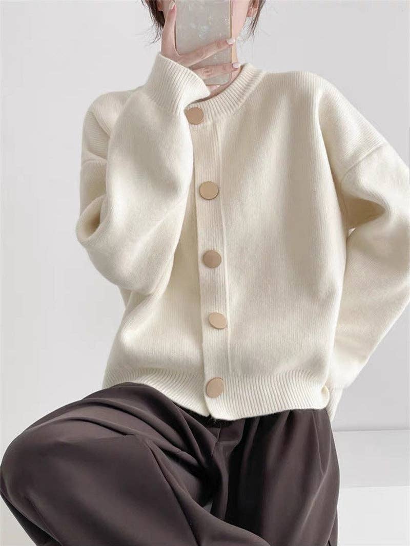 Marayn - Wholesale Cardigan – Women’s - Chic Knit Cardigan Korean Style Cozy  Modern1