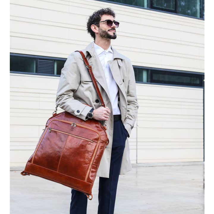 Time Resistance - Wholesale Garment Bag - Unisex - Leather Garment Bag - Travels with Charley20