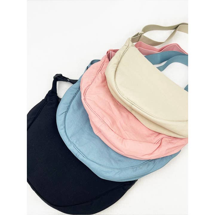 Nylon Crescent Crossbody Purses Bag for wholesale by Love and Repeat