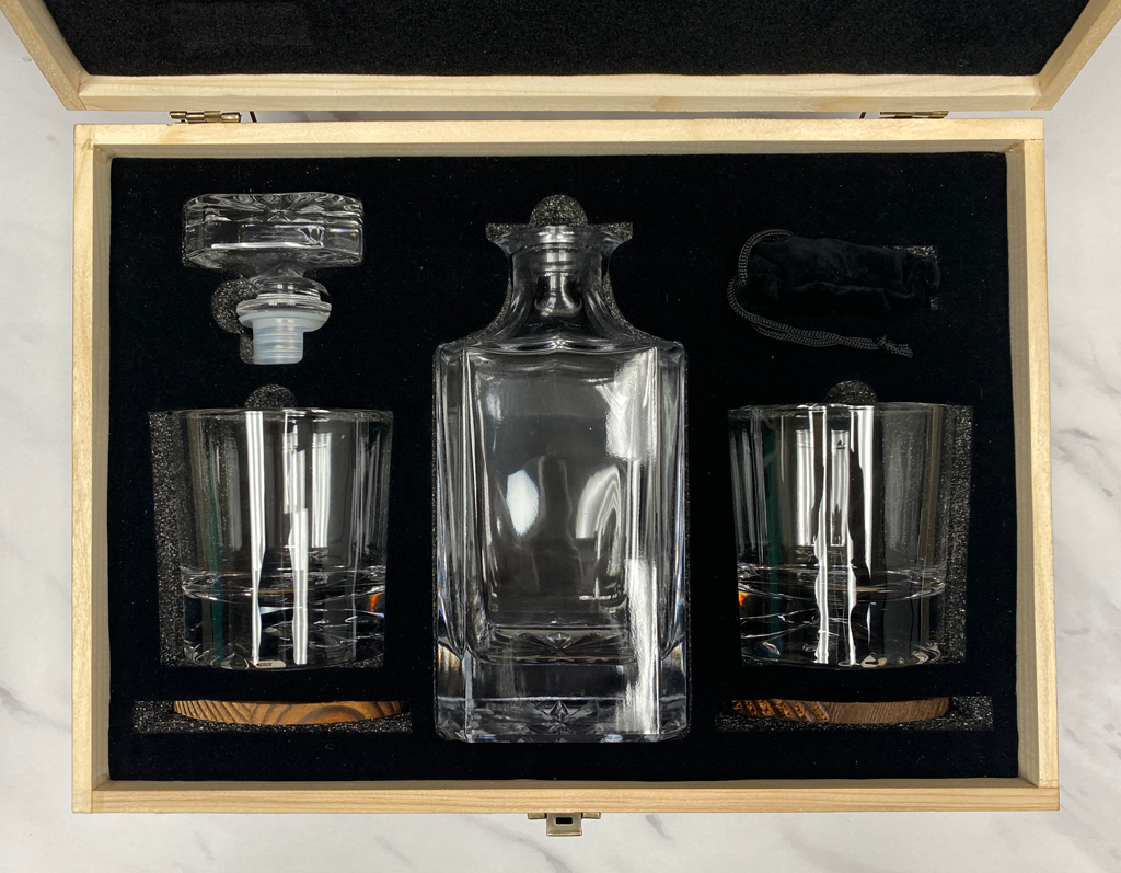 MB Brands Inc - Wholesale Decanter - Add Your Logo - Classic Decanter Set In Wood Box13
