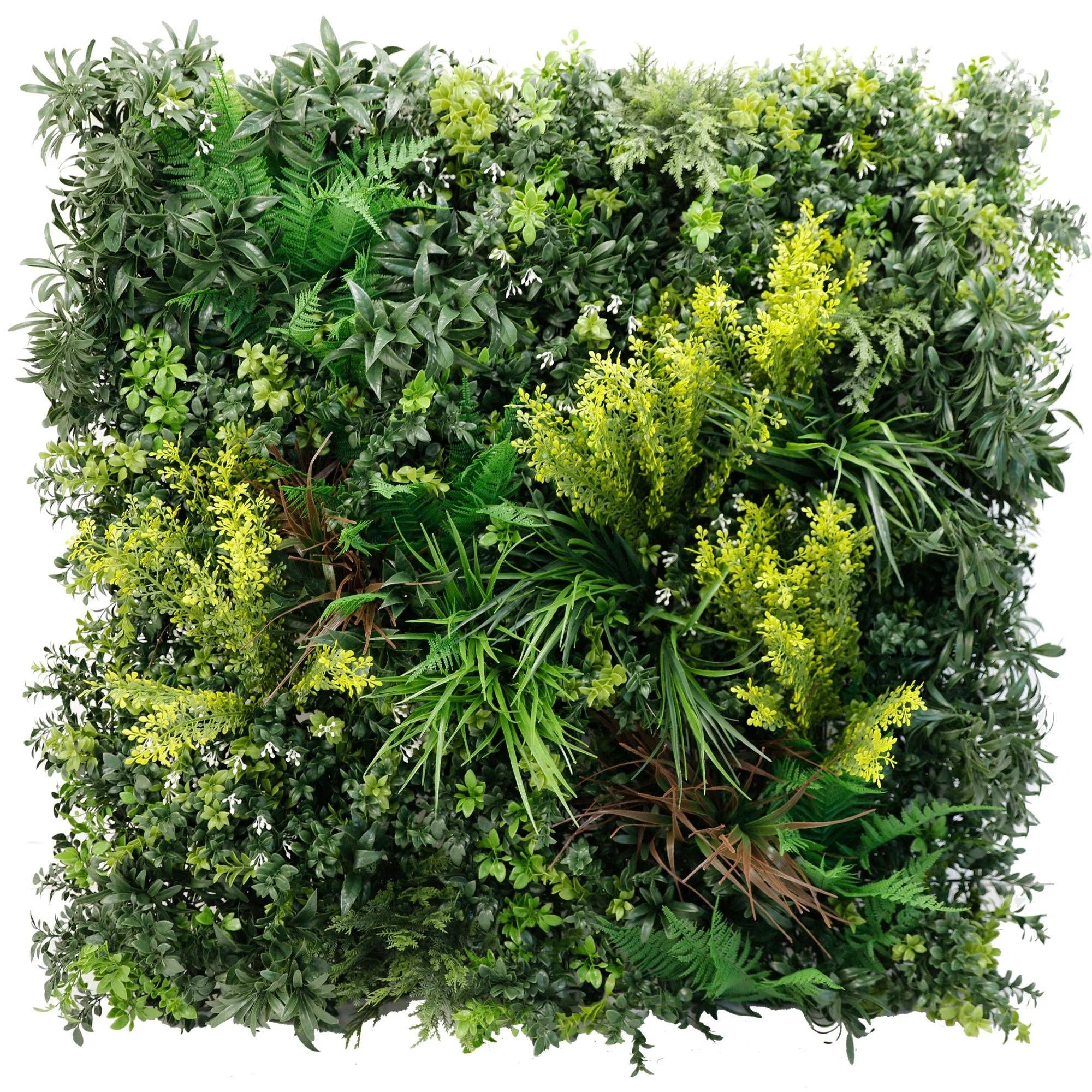 Designer Plants - Wholesale Artificial Plant - Tropical Vibe Artificial Vertical Garden / Green Wall Panel 35" x 35" UV Resistant (Fire Retardant)2