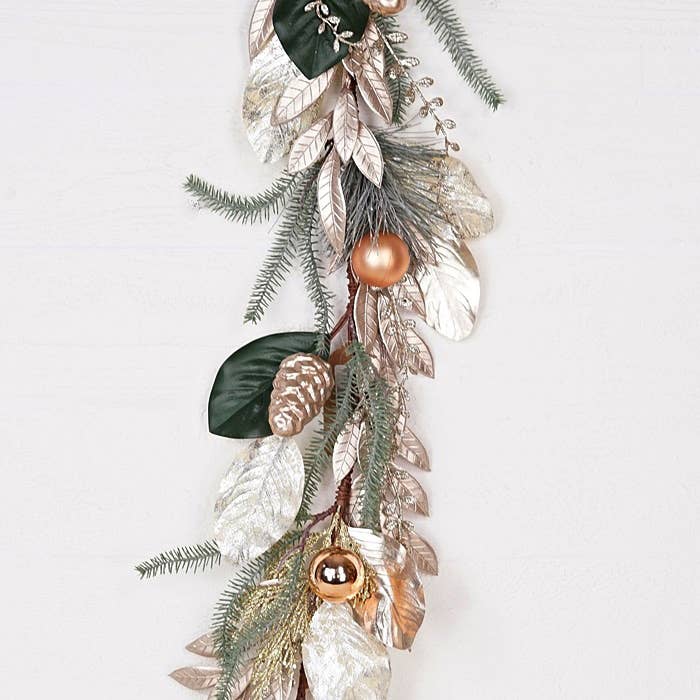 Impressive Enterprises, Inc. - Wholesale Bunting/Garland - 30781- 4ft Garland-Fancy Champagne Holiday garland