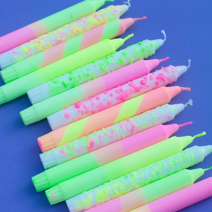 Nordtrice - Wholesale Tapered Candle/Candlestick - Taper candles- neon colours mix2