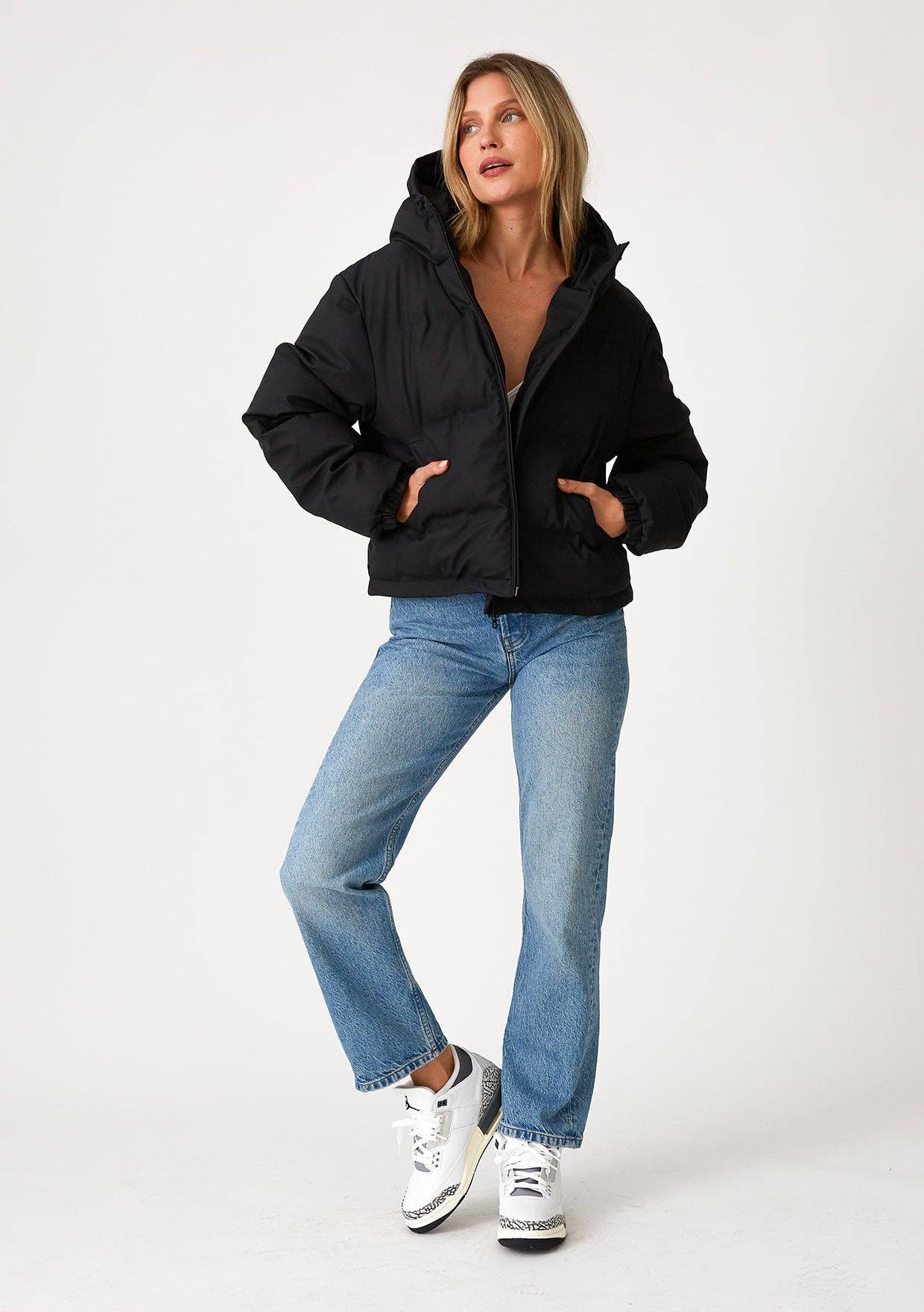 Lovestitch - Wholesale Puffer Jacket - Women's - Long Sleeve Zip-Up Hooded Puffer Jacket8