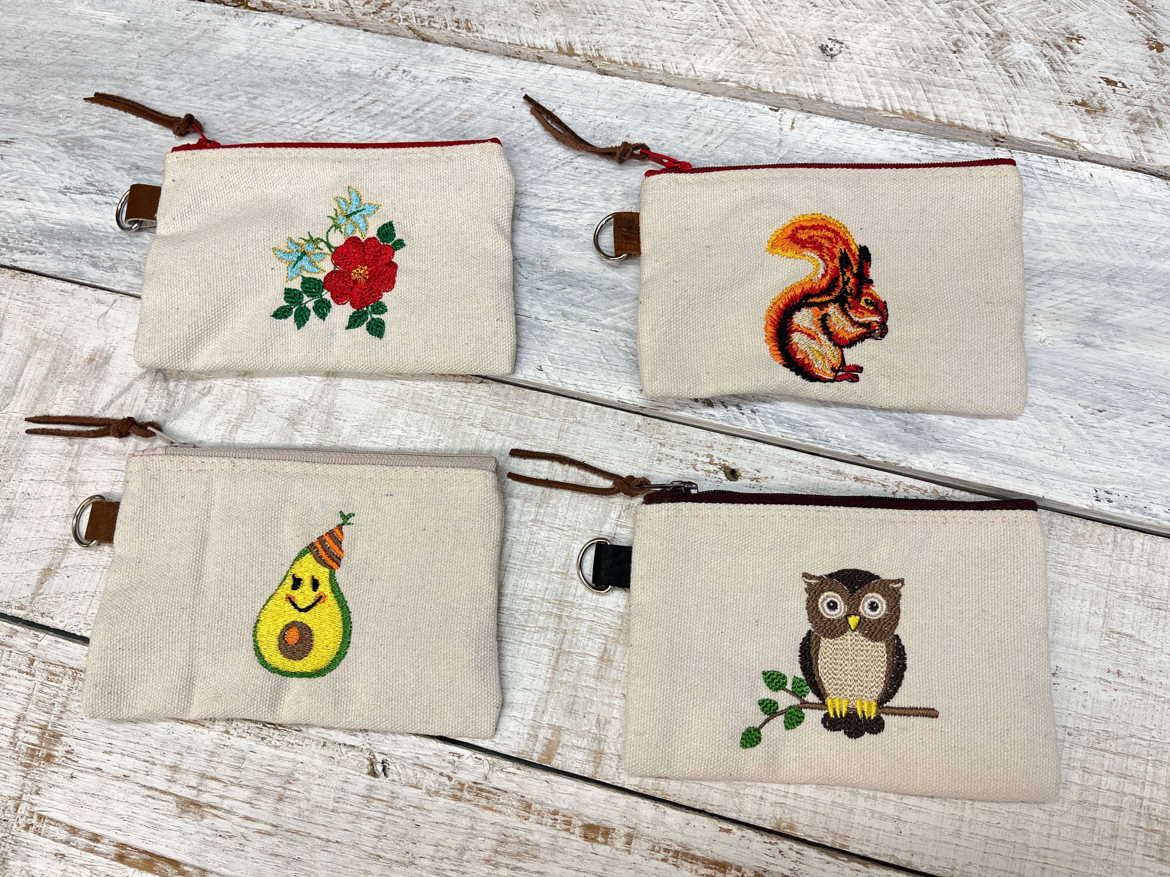 Oakpo Paper Co. - Wholesale Coin Purse - Women's - Coin Purse, Canvas Zipper Bag, Embroidery Coin Pouch1