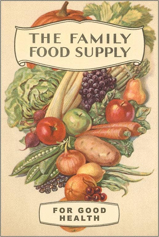 Found Image Press - Wholesale Stationery/Notecard Set - Greeting Card FO-87 Family Food Supply0