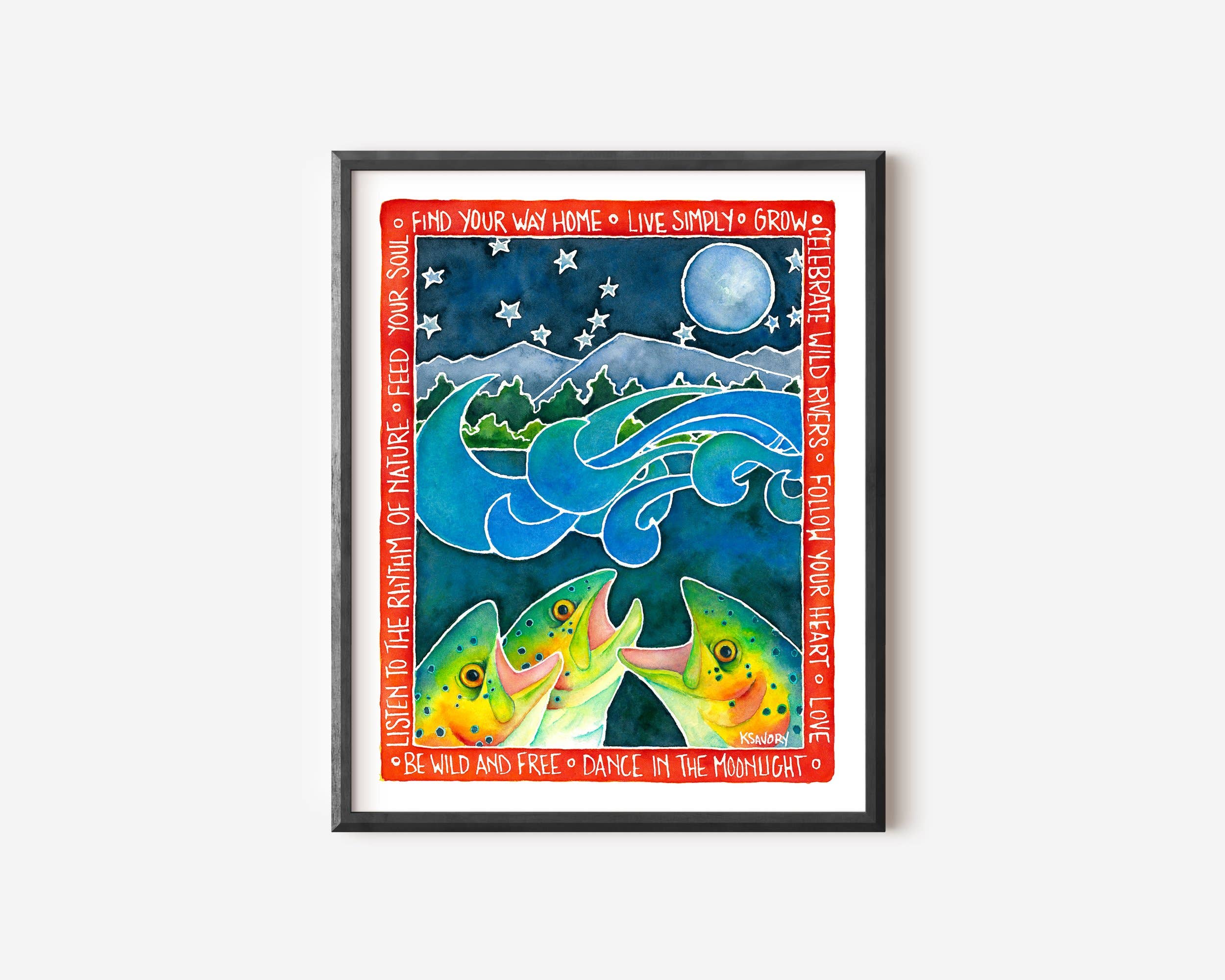 Simply Savory Art - Vente Affiche d'art - Moonrise Soiree Print1