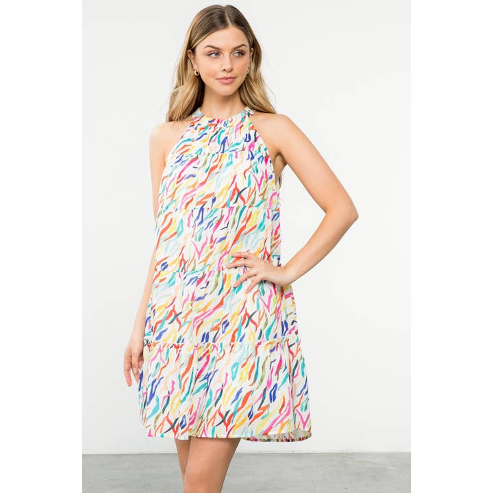 Vestido com estampa em camadas Hhalter por atacado de THML