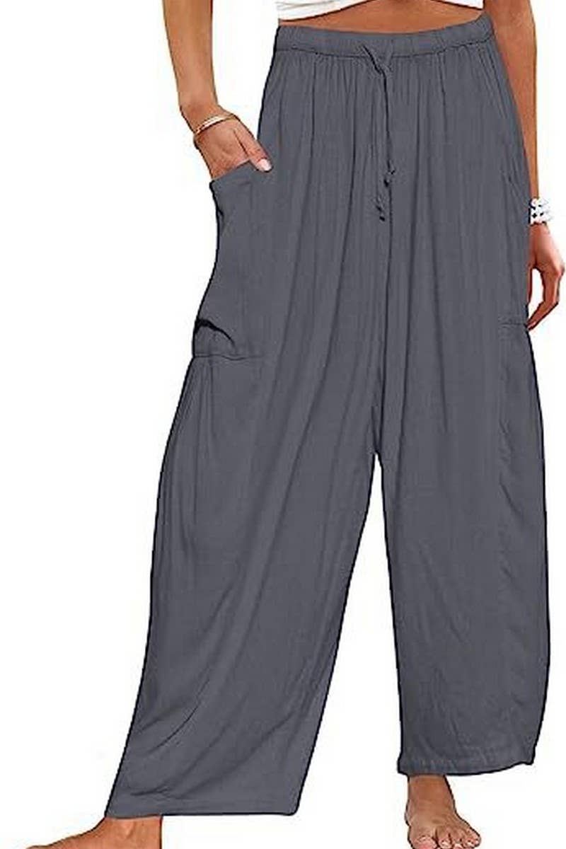 NINEXIS - Wholesale Pants - Women's - CWBLP0709_LOOSE CASUAL COTTON AND LINEN TROUSERS15