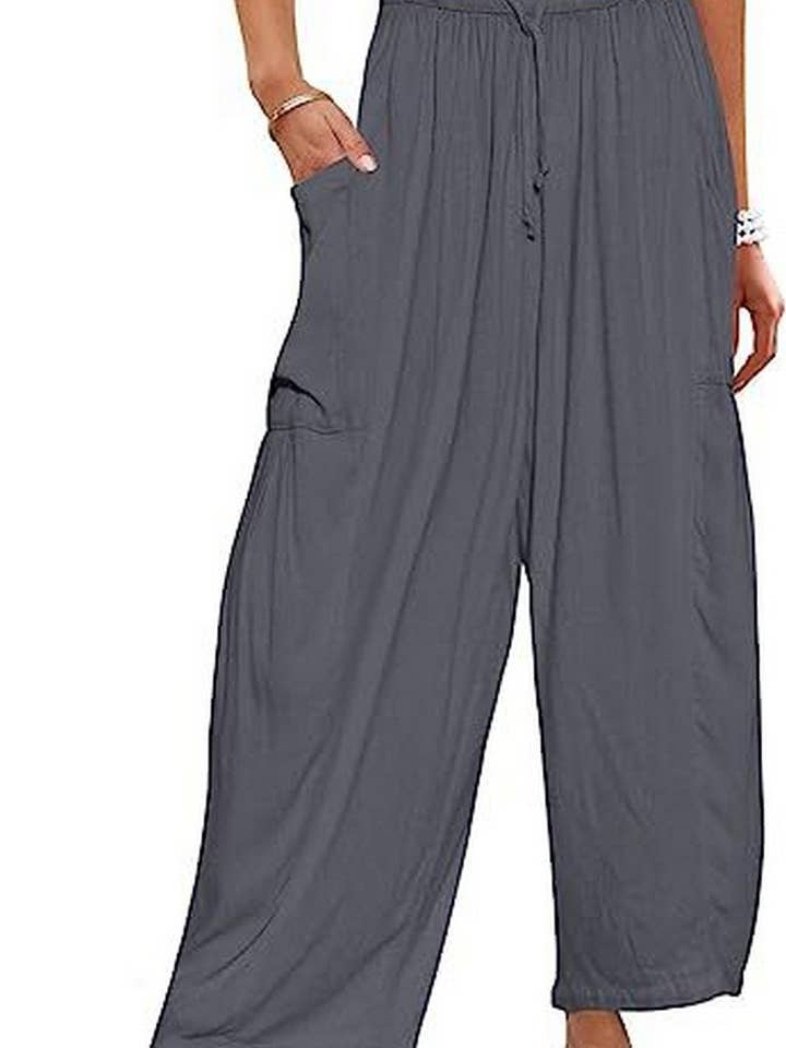 NINEXIS - Wholesale Pants - Women's - CWBLP0709_LOOSE CASUAL COTTON AND LINEN TROUSERS15