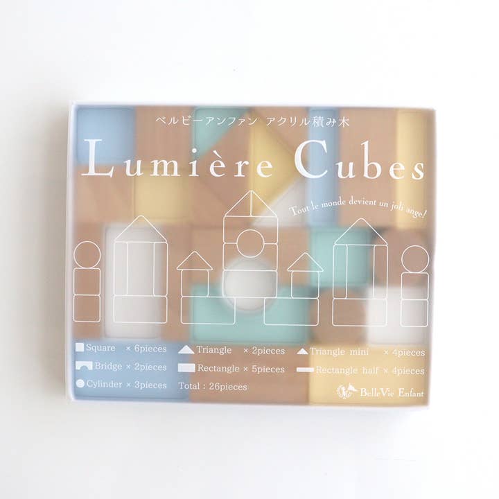 Belle Vie - Wholesale Building Set - Kids - Lumiere Cubes Noah Acrylic & Wooden Building Blocks 26pcs4