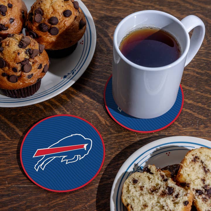 Rico Industries - Wholesale Coasters - Buffalo Bills Molded PVC Coaster (4-Pack)2