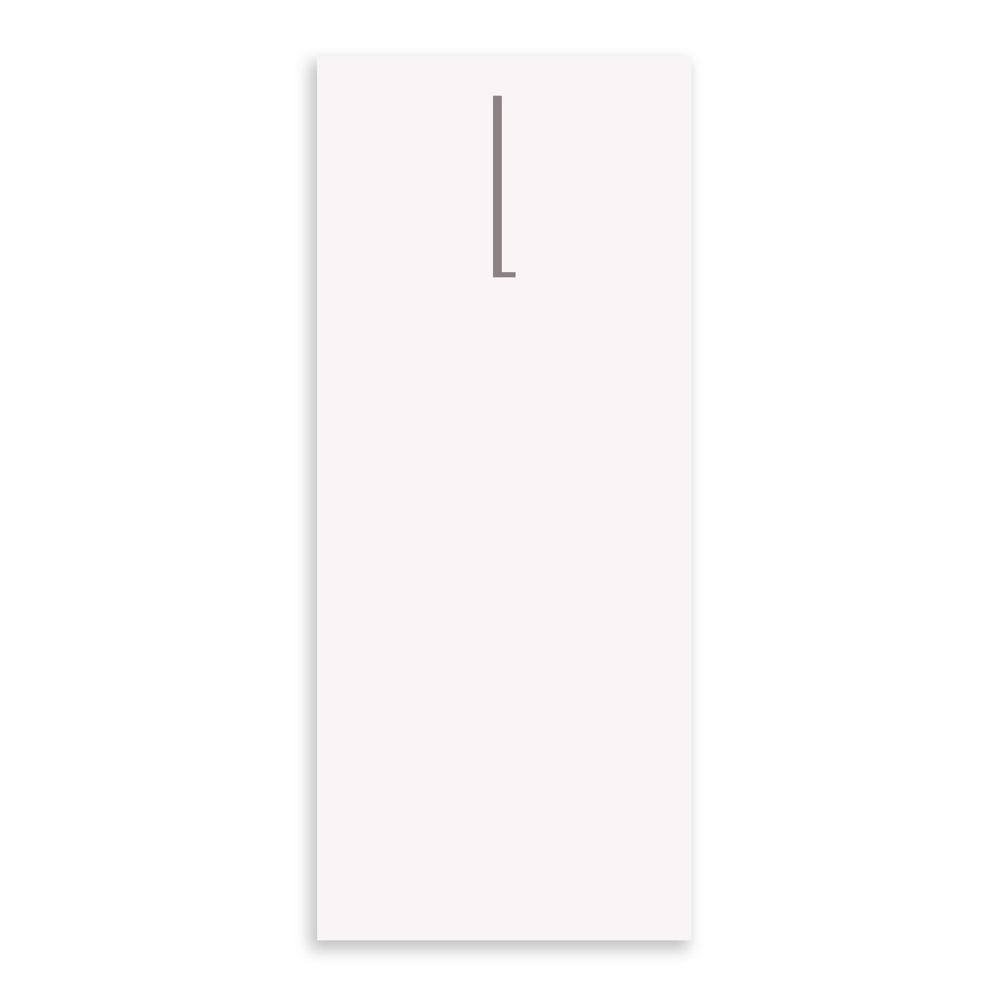 Black Ink - Wholesale Notepad - Long Skinny Gray Initial Notepads10
