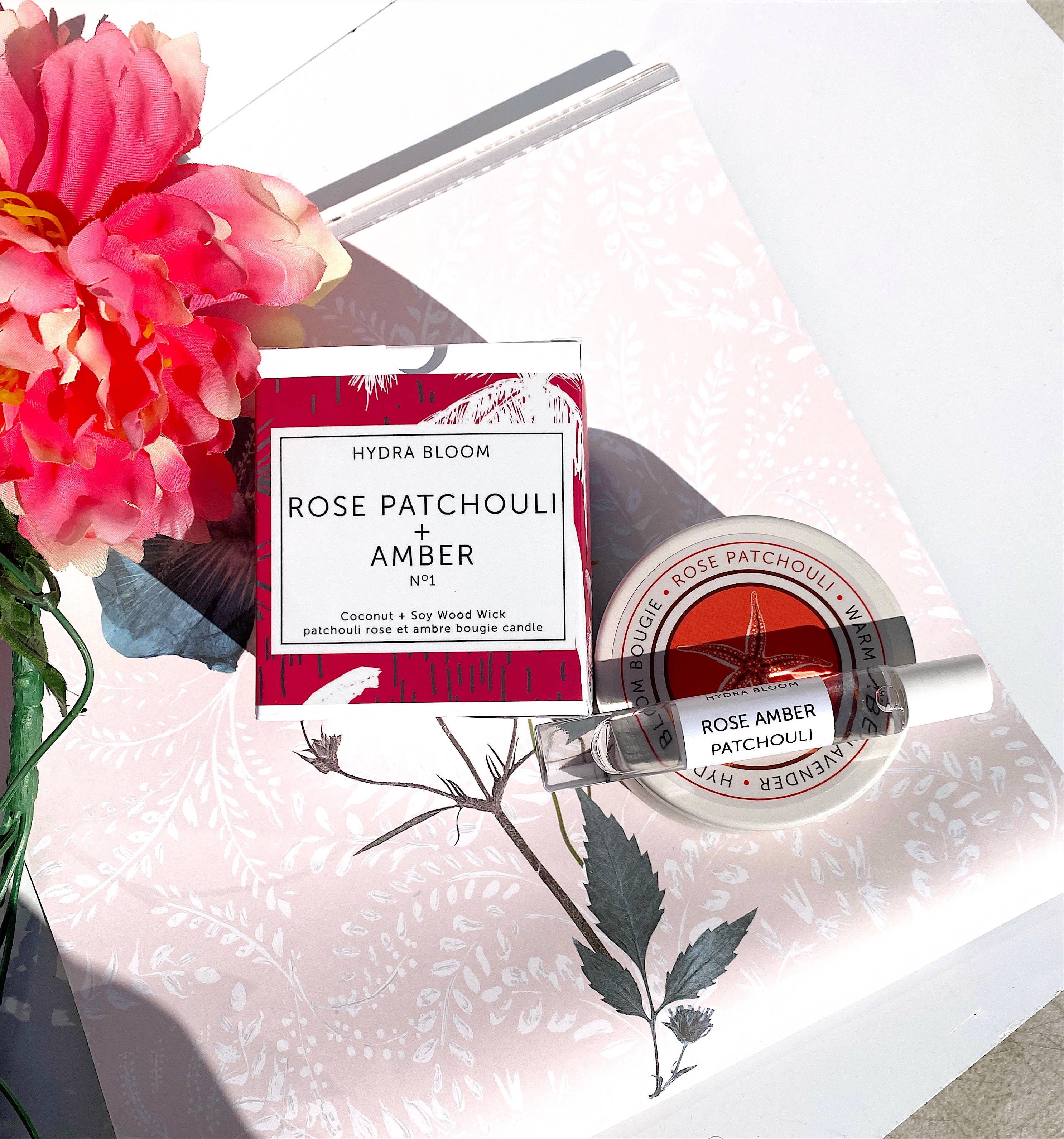 Hydra Bloom Beauty – wholesale Roll-on fragrance – Rose Amber Patchouli Roll-on Perfume Fragrance Oil3