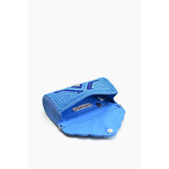 America & Beyond - Wholesale Clutch Bag - Women's - Cobalt Blue Glamour Clutch