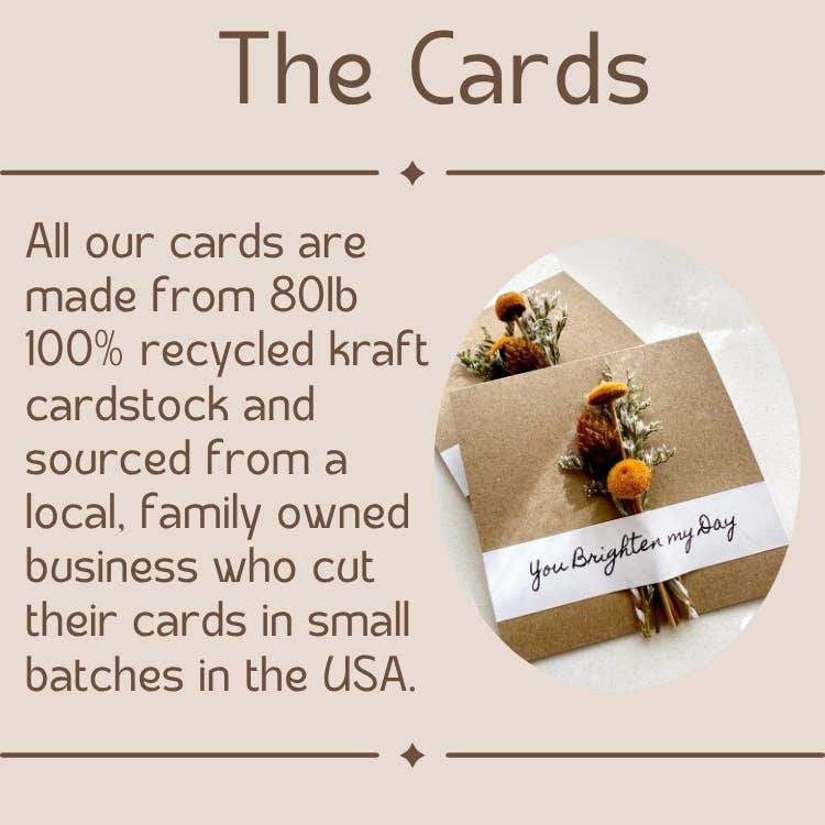 CA Studios - Wholesale Love Card - Love You Bunches Mini Orange Dried Floral Bouquet Card4