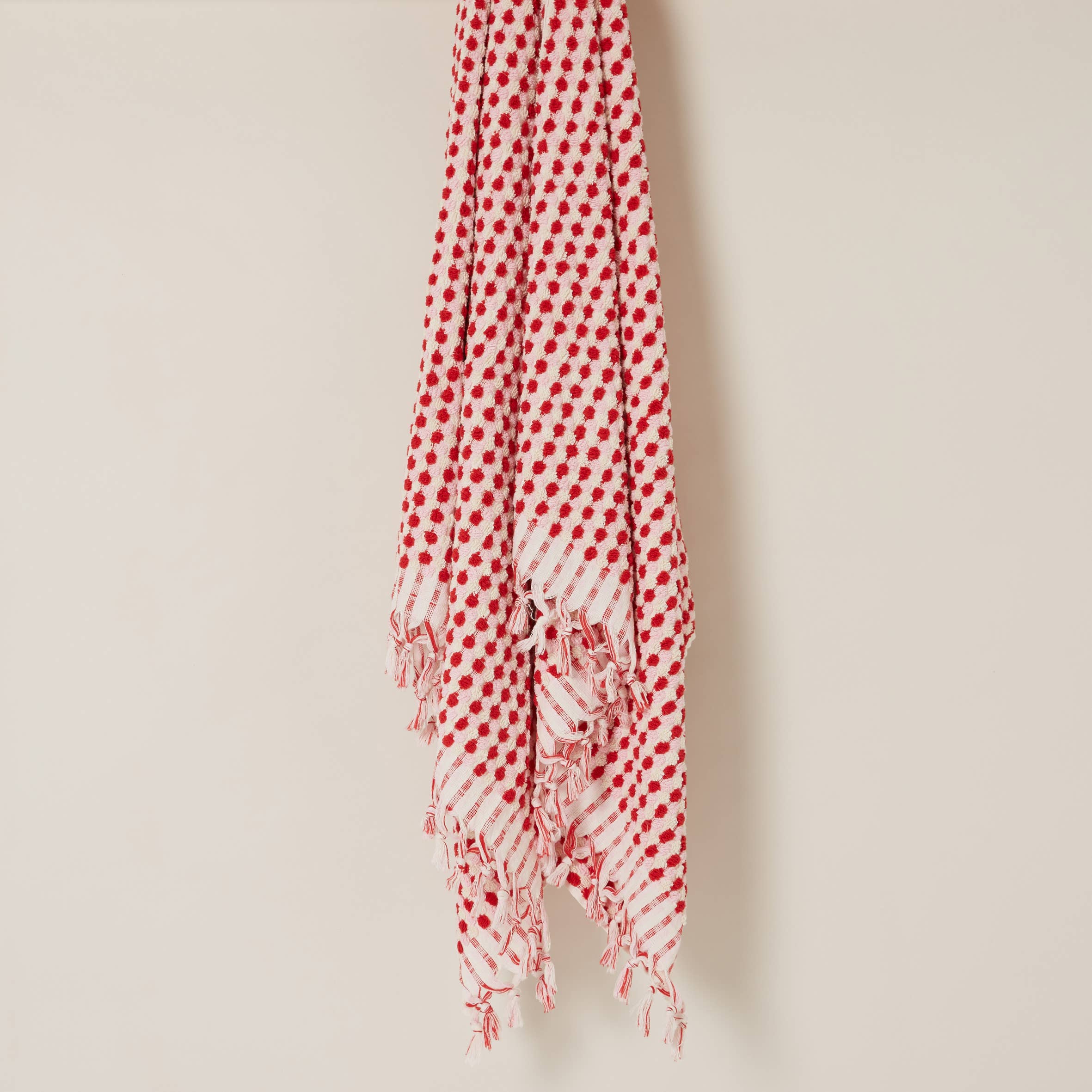 MAYDE - Vente Serviettes de bain - Serviette Rainbow - Framboise3