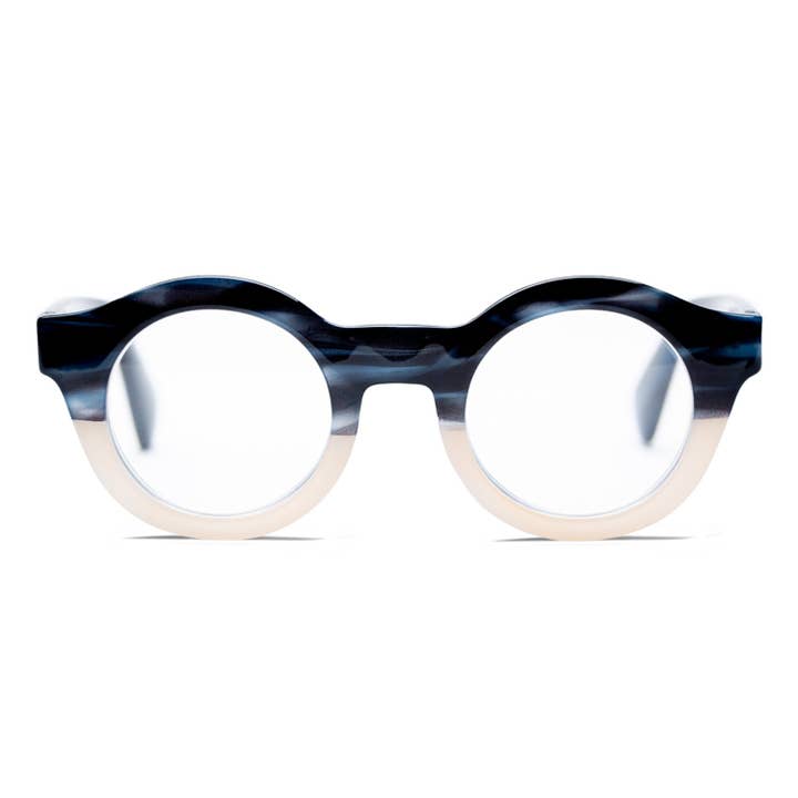 Ryan Simkhai Eyeshop - Wholesale Eyeglasses - Women's - TAYLOR | Midnight Blue | Ivory | Blue Light