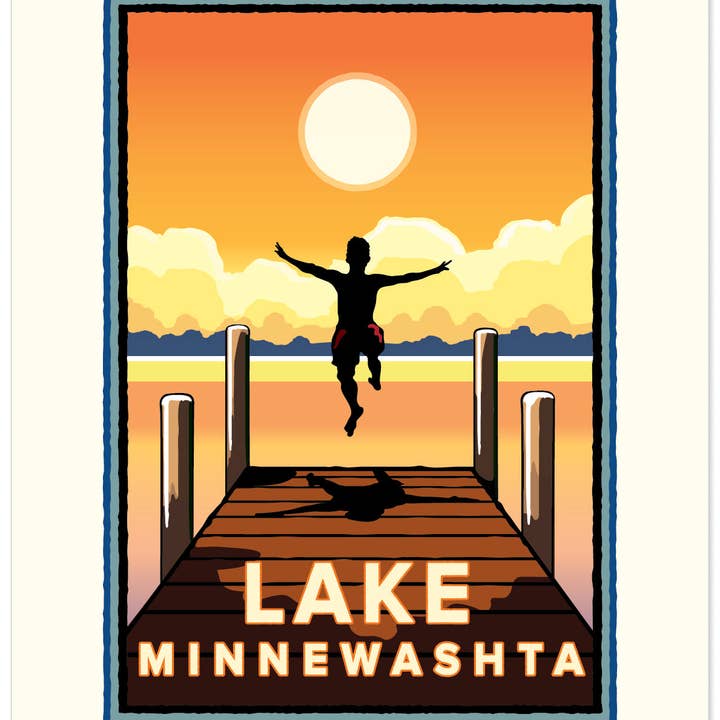 Landmark MN | Lake Minnewashta Art Print for wholesale by Legendary Landmark Art Prints