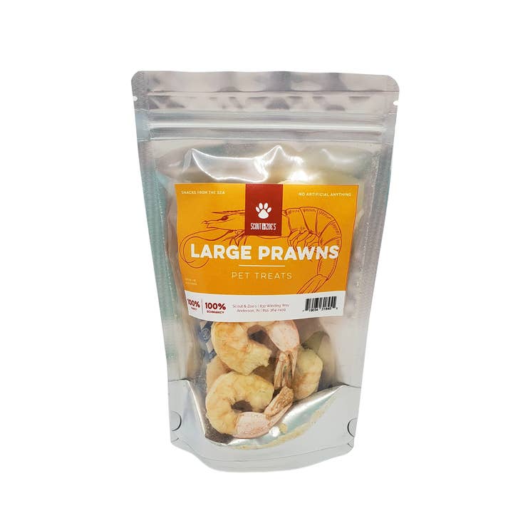 Jumbo Shrimp Treats for Dogs and Cats - Freeze Dried - 1 oz Pouch for wholesale by Scout & Zoe's