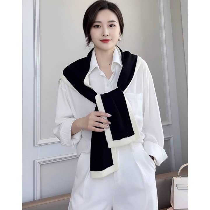 JC Sunny Fashion – wholesale Halsduk - Dam – JC063329 Unik design öppen front knyt sjal wrap2