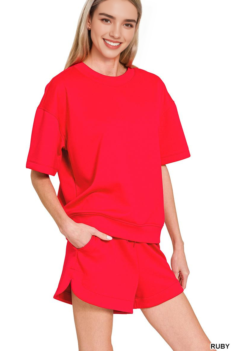 42POPS – wholesale Lounge set – Women's – `.Scuba Sweatshirts & Shorts 2PC Set7