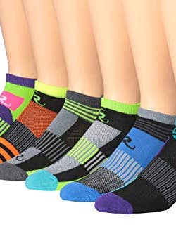 6 pares de meias masculinas Ronnox de corte baixo para corrida e desempenho atlético pequenas/médias MRLT04-B-SM por atacado de Gold Hose LLC