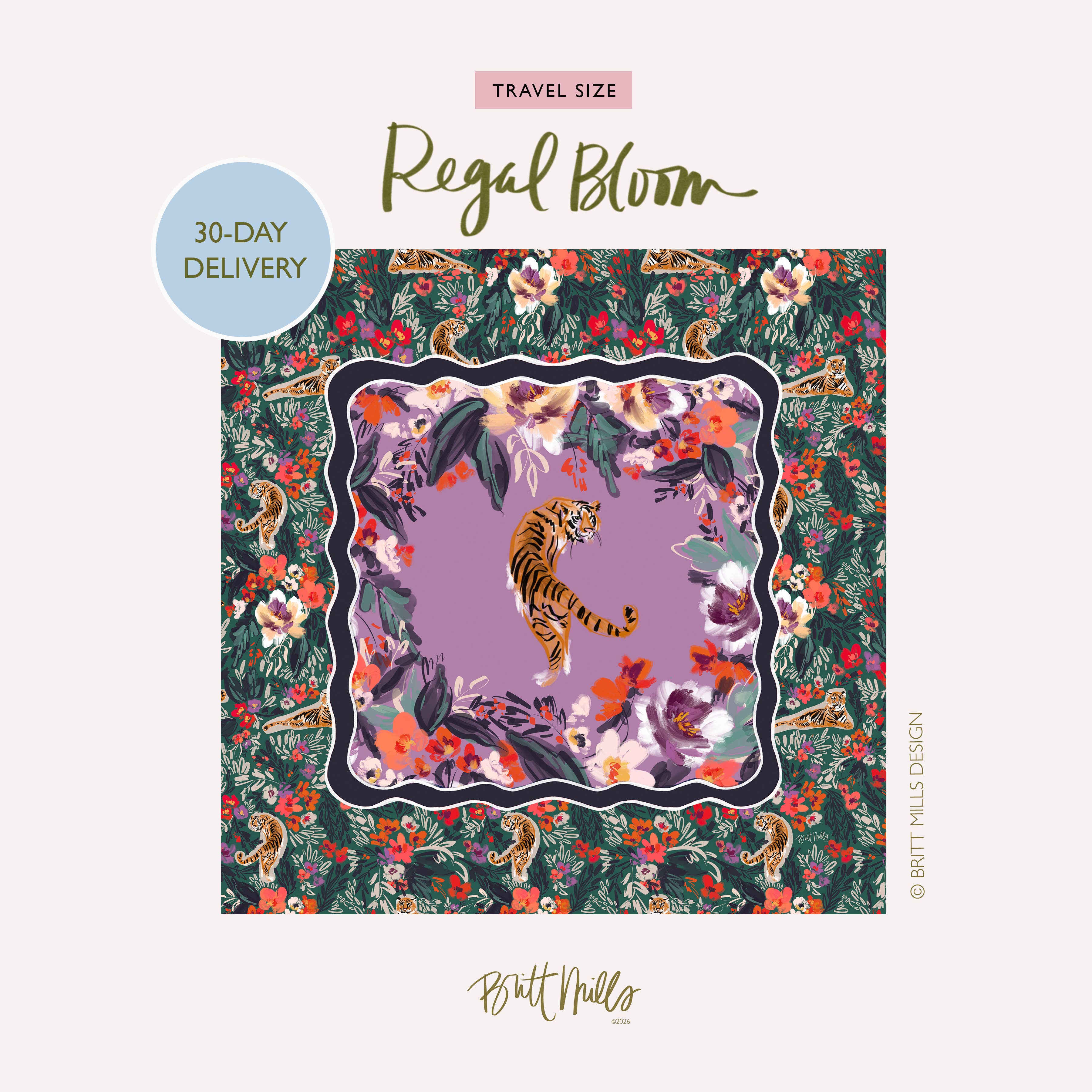 Britt Mills Design - Wholesale Table Protector - Britt Mills Mini Travel Mahjong Mat (Non-Neoprene)4