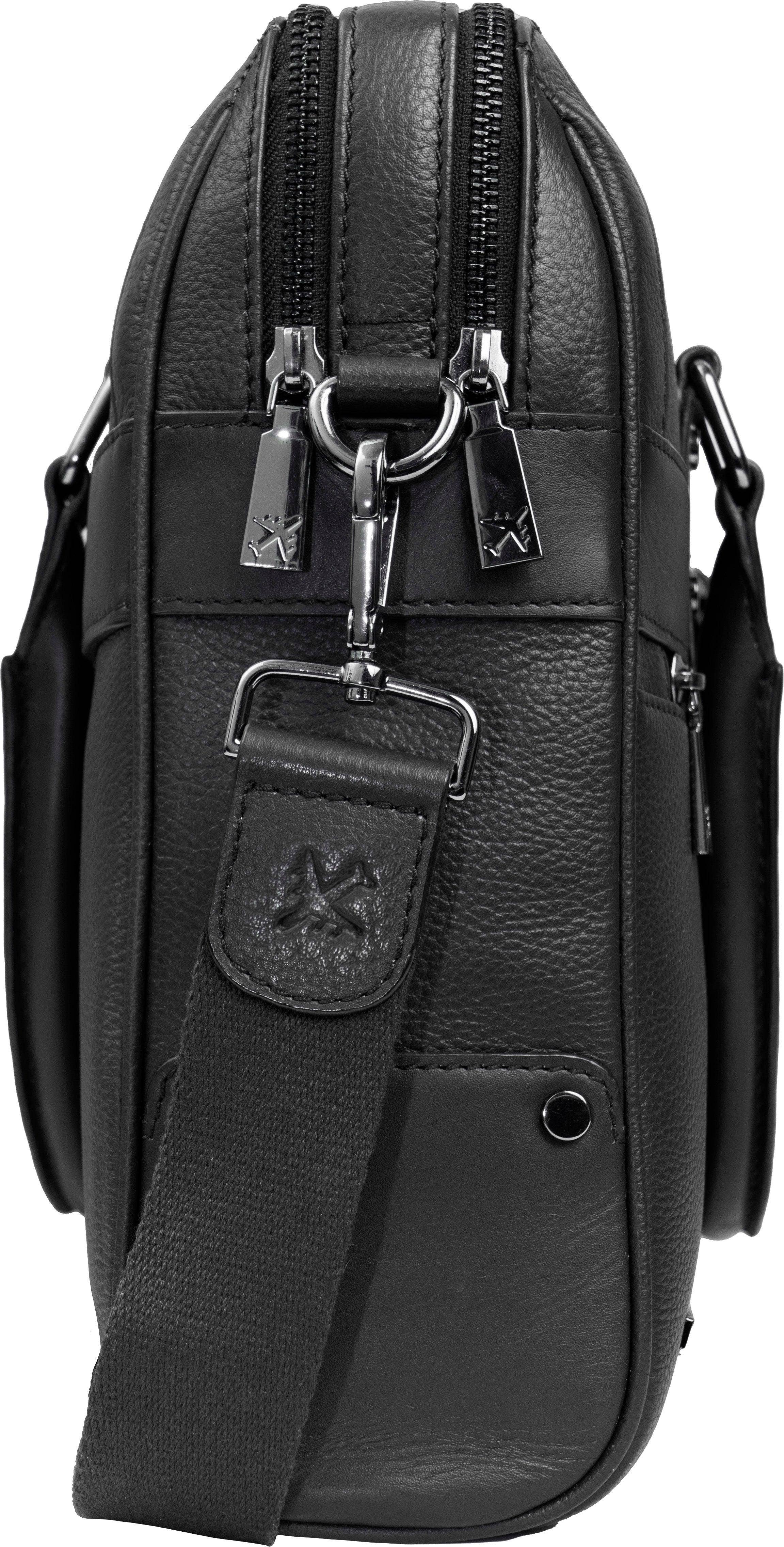 Sort Gotham 18" Pebble Grain Ægte Læder Dokumentmappe - Sort for engroshandel på Faire4