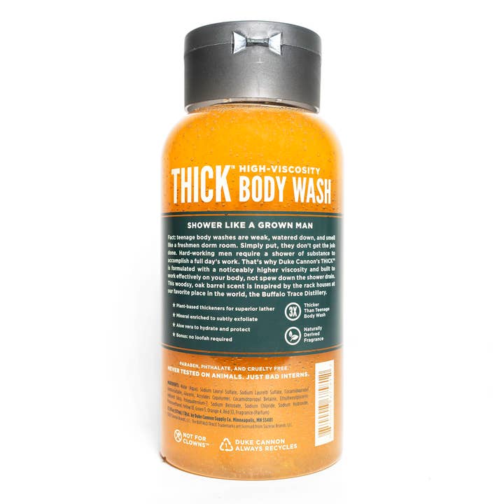 Duke Cannon - Wholesale Body Wash/Shower Gel - THICK High Viscosity Body Wash – Bourbon Oak Barrel