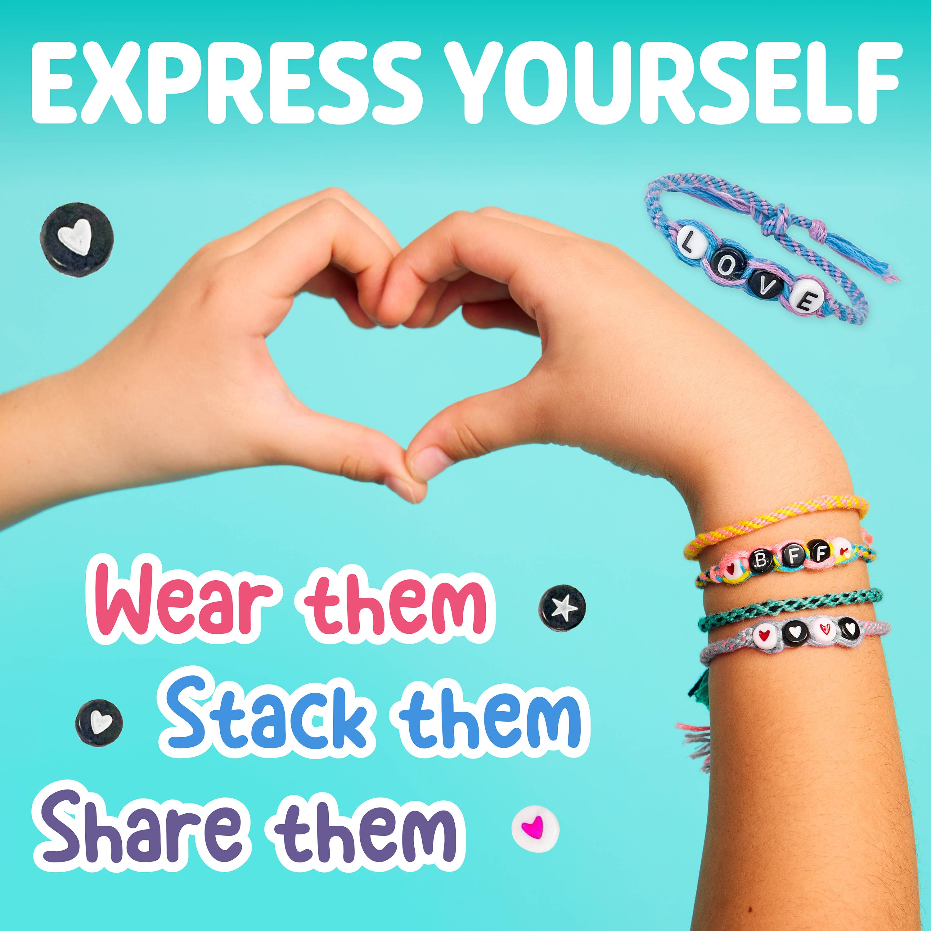 Faber-Castell / Creativity for Kids - Vente Kit de fabrication de bijoux – enfant - Mini-kit de bracelets Best Friends, bricolage pour enfants3