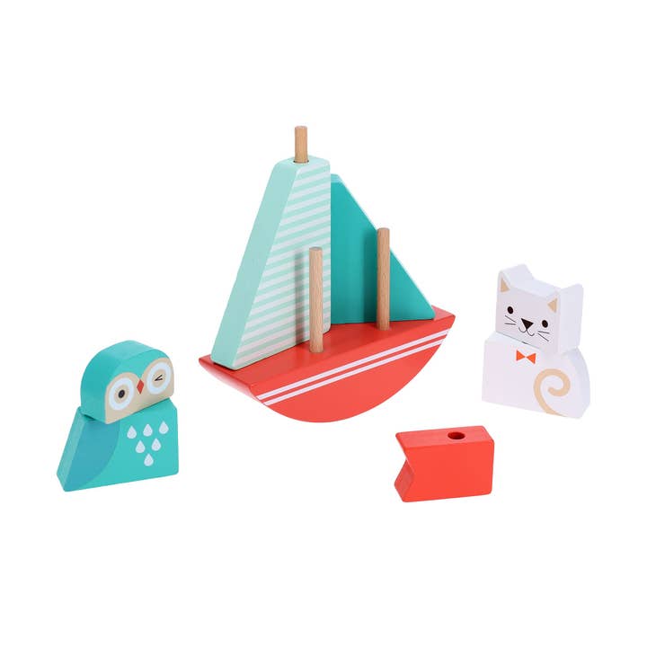 Chronicle Books - Wholesale Wood Toy - Kids - Owl & the Pussy-Cat Wooden Stacking Toy