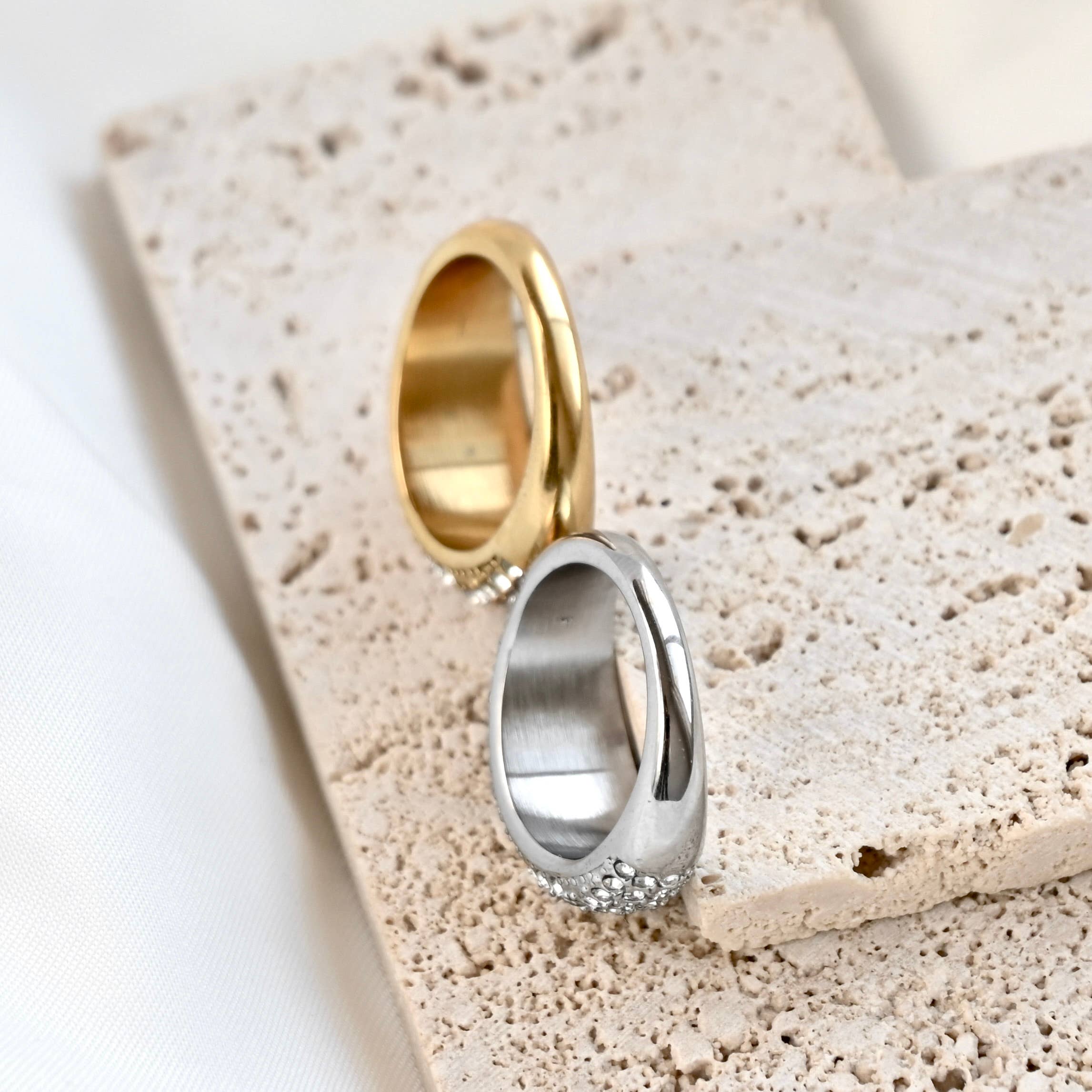 Blueyejewelry - Wholesale Multi-Stone Ring - Diamond Dome Ring - Waterproof Pave CZ Chunky Dome Ring5