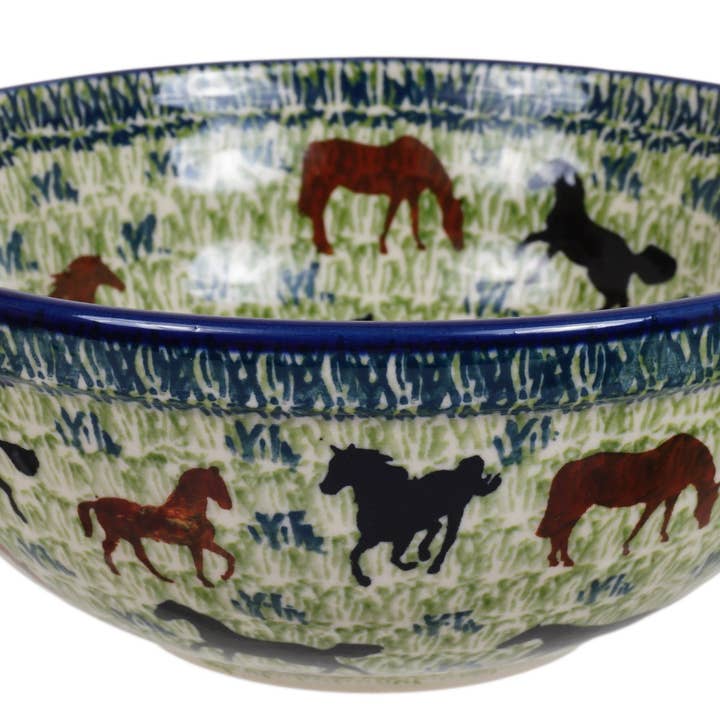 Bowl, Round, 6.75" in "On the Range" by Manufaktura | M090U-INK2 for wholesale by Polish Pottery Outlet