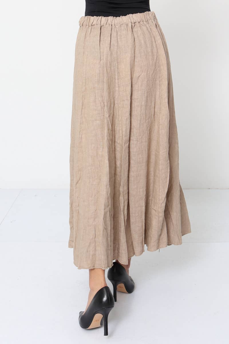 LÉA & LUC - Wholesale Skirt - Women's - 100% Linen Skirt REF.830415