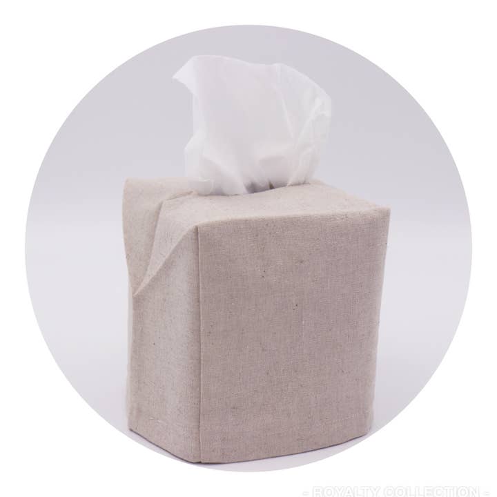 THE ROYALTY COLLECTION - Wholesale Tissue Box - Linen Blend Tissue Box Cover2