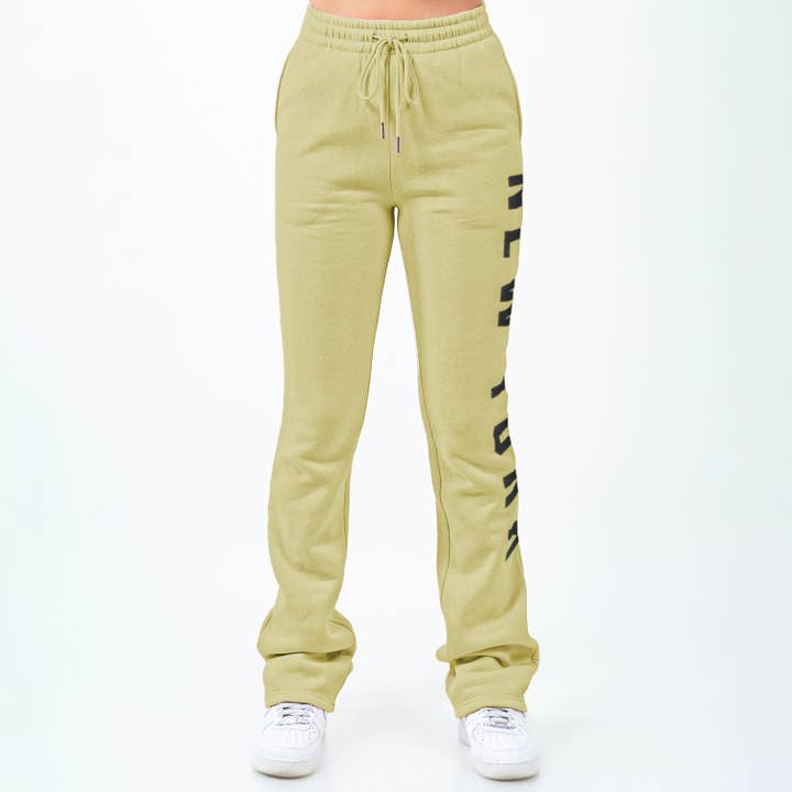 American Bazi - Wholesale Lounge Sweatpants/Joggers - Women's - NEW YORK STACKED SWEATPANTS-RJH10145NY10
