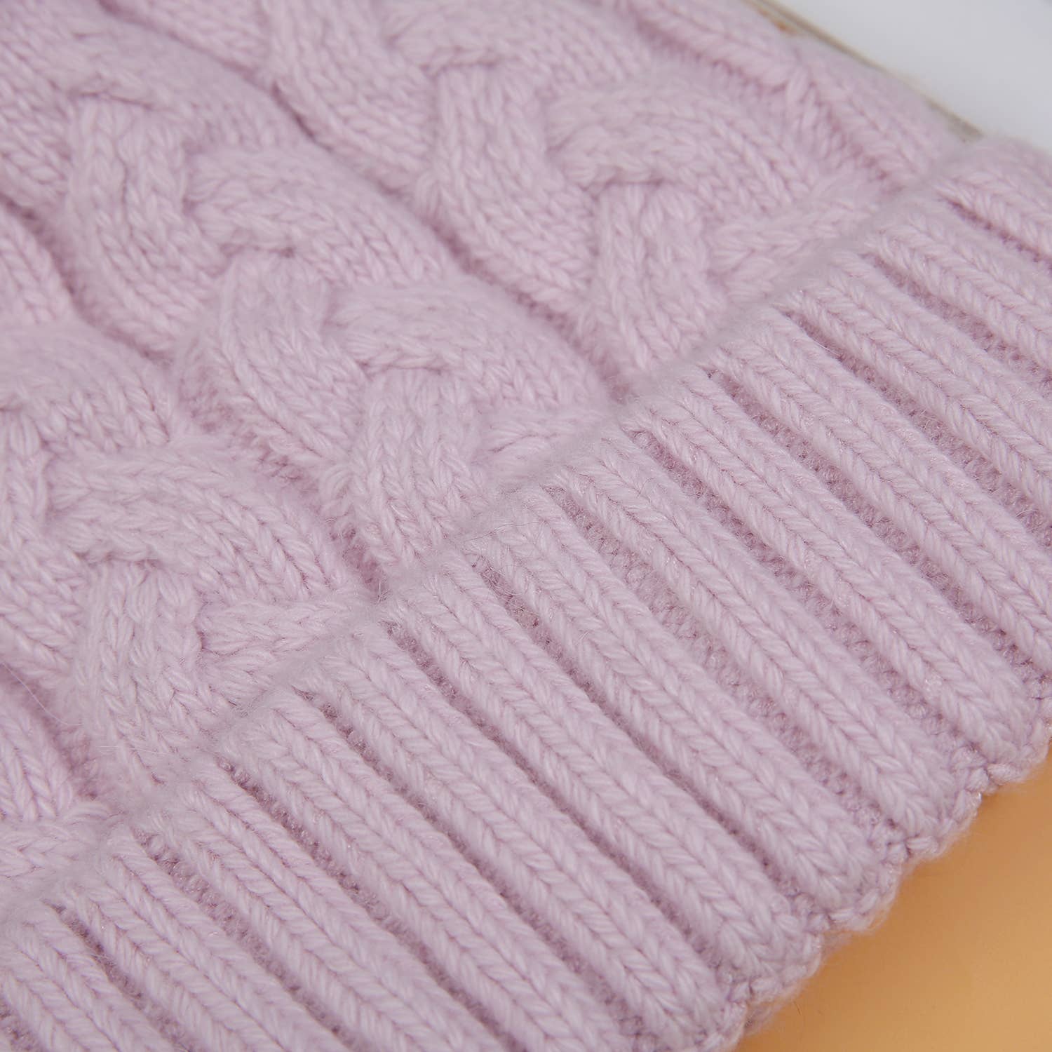 PEACH ACCESSORIES - Wholesale Beanie - Women's - Chunky Knit Pompom Hat SD1113