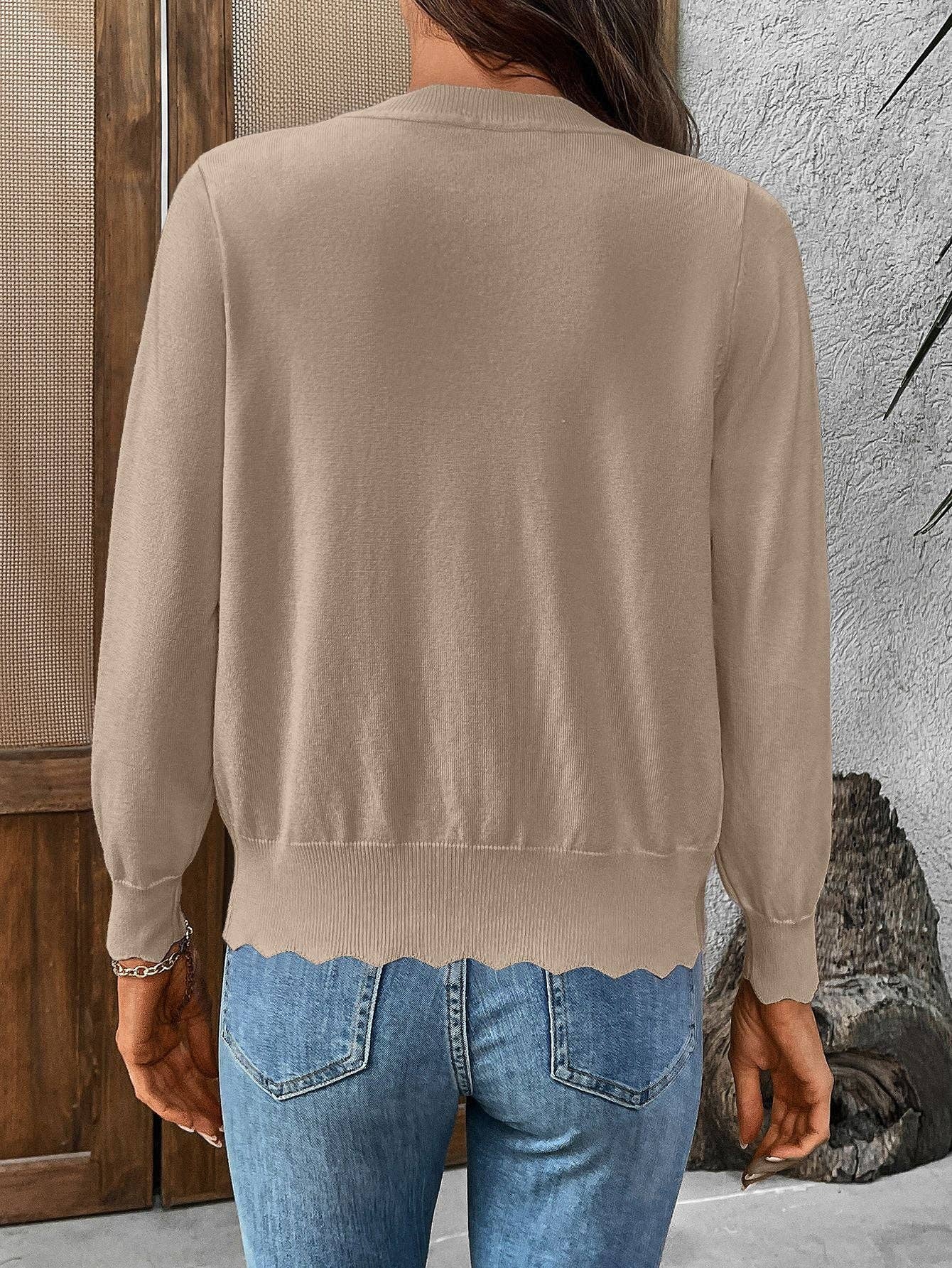 Lovesoft - Wholesale Cardigan - Dames - Lichtgewicht V-hals Gebreid Vest met Kanten Rand voor Dames2