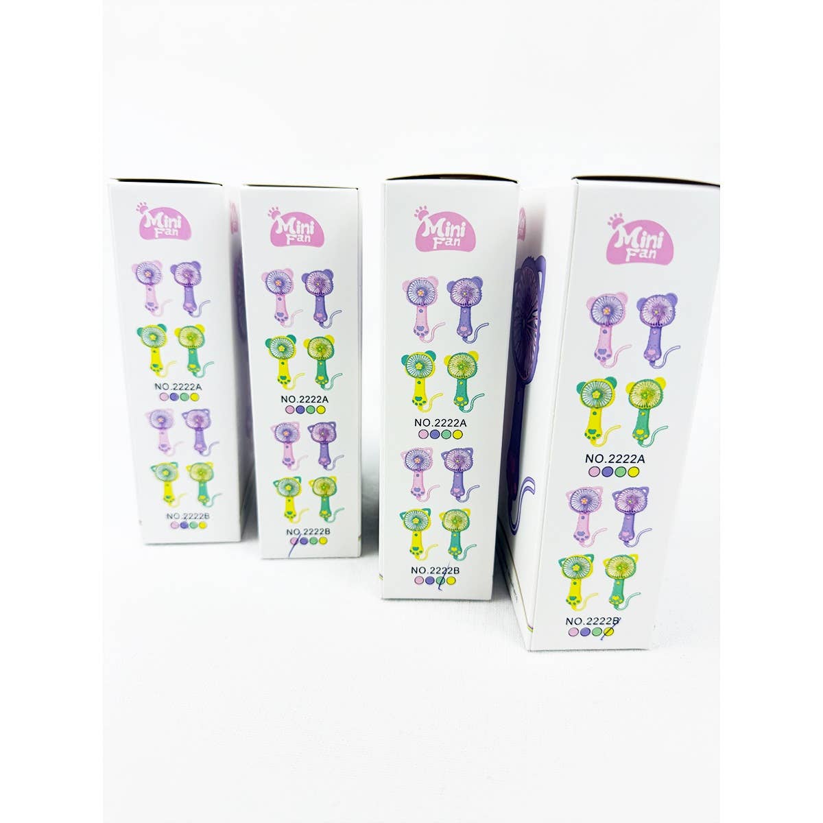 MIX COLOR Cute Paw Portable Hand Fan with strap for wholesale on Faire9