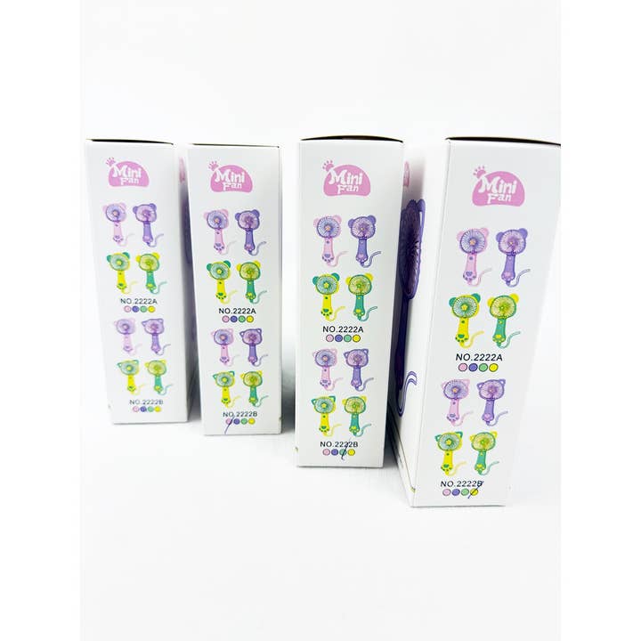 MIX COLOR Cute Paw Portable Hand Fan with strap for wholesale on Faire9