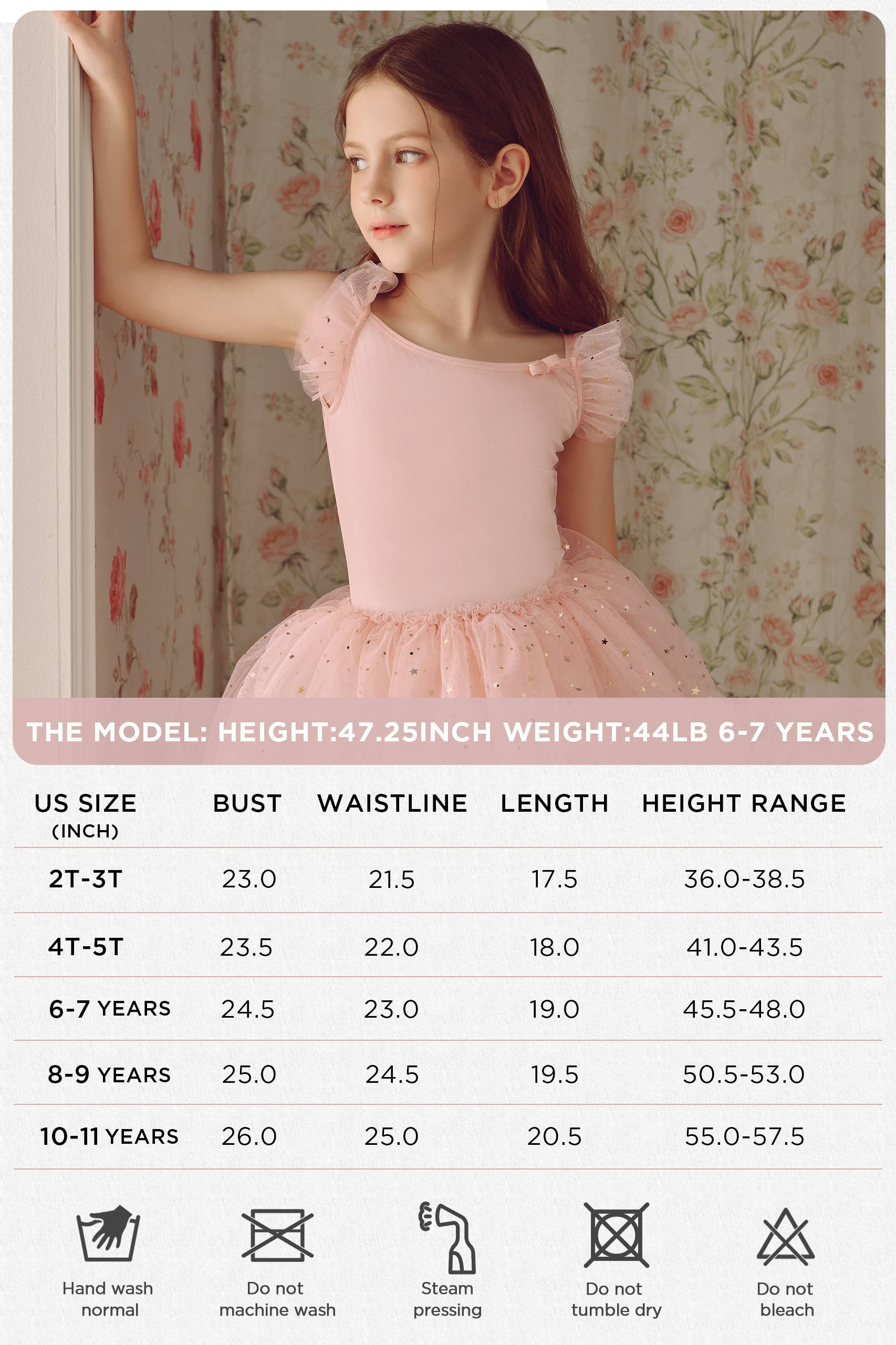 Peach Fuzz Ballet Leotards Flutter Sleeve Dance Dress for Girls for wholesale on Faire4