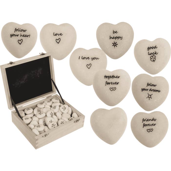 Out of the blue KG - Wholesale Decorative Figurine - Loving Hearts, made of marble,0
