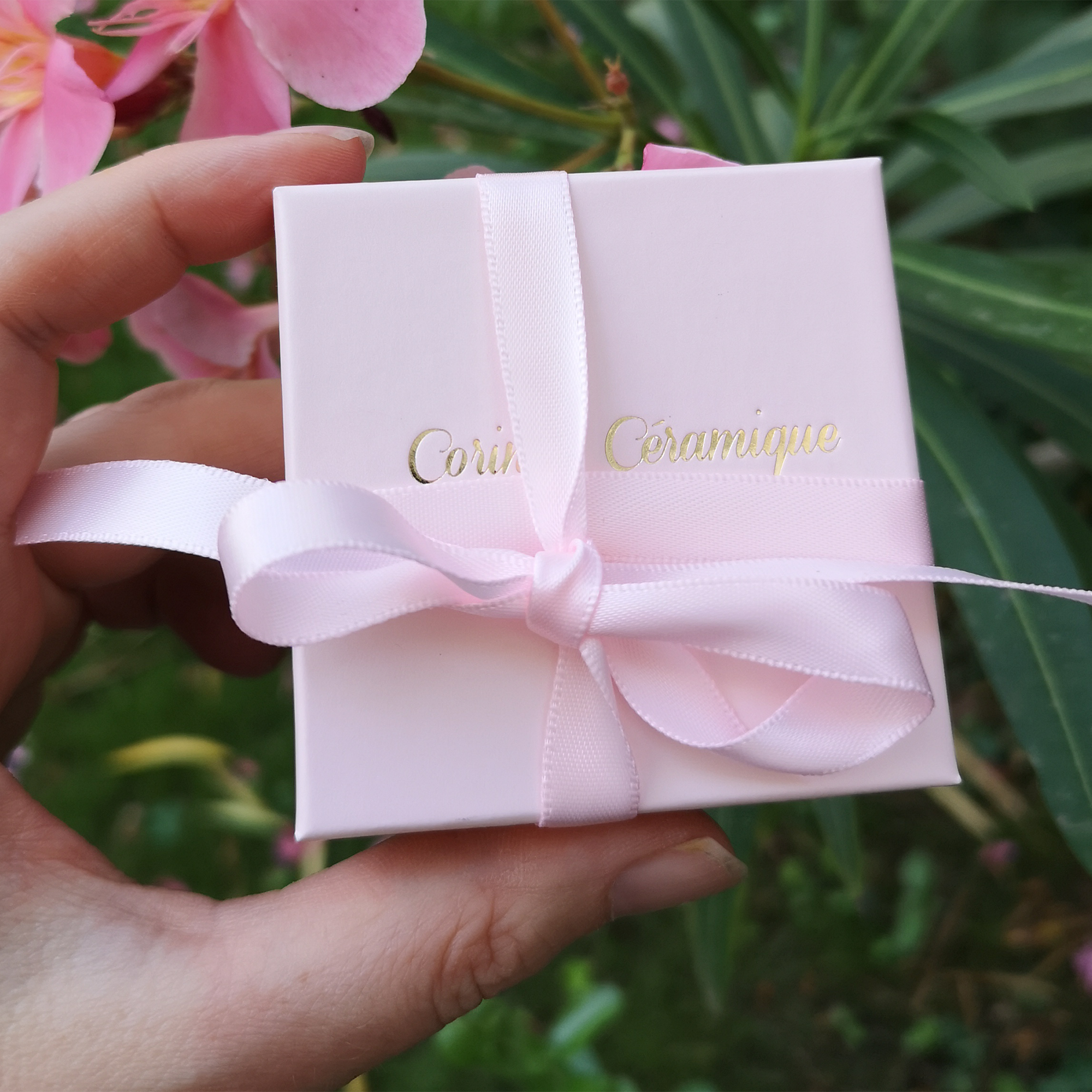 Corinne Ceramique - Wholesale Pendant/Charm Necklace - Collier cœur bleu cordon cuir5