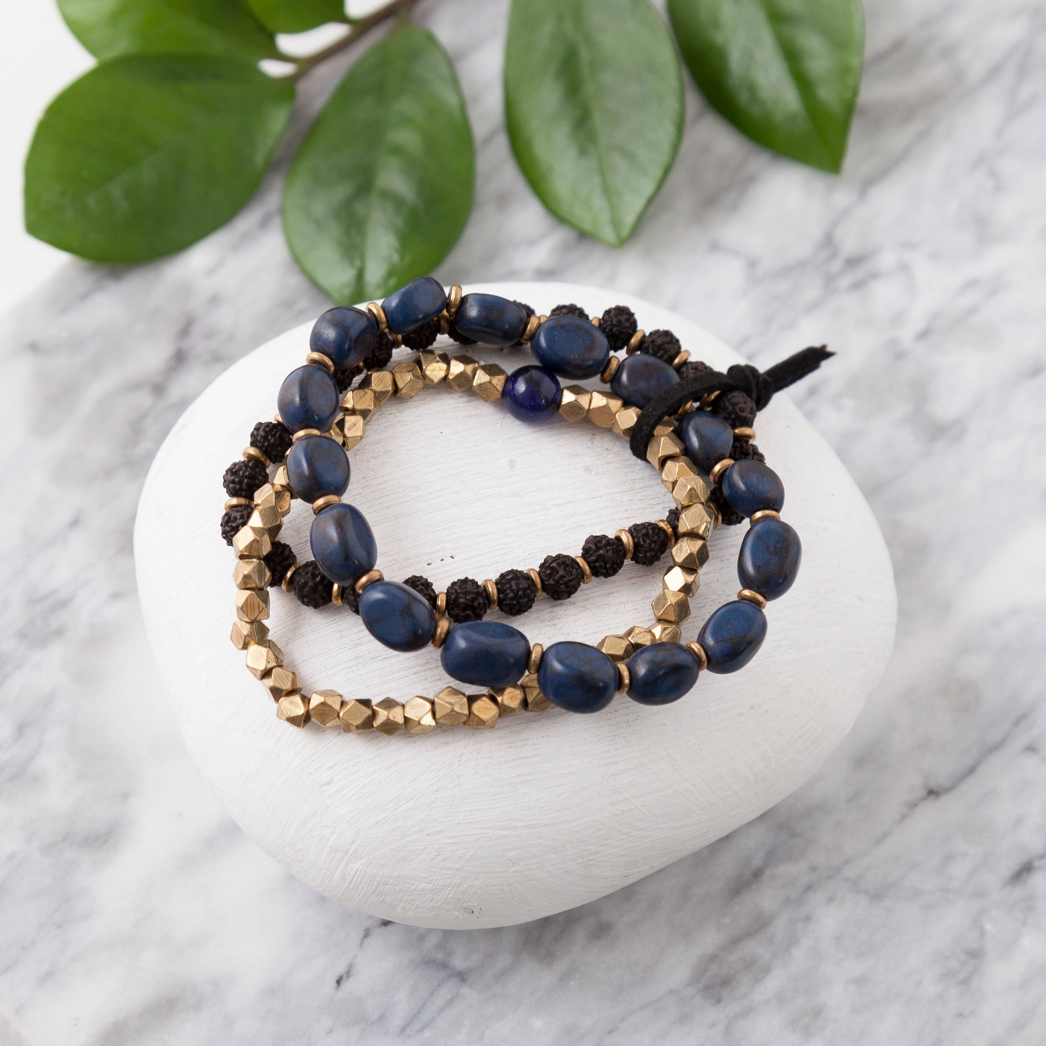 Baizaar - Wholesale Sieradenset - Rudraksha armband0