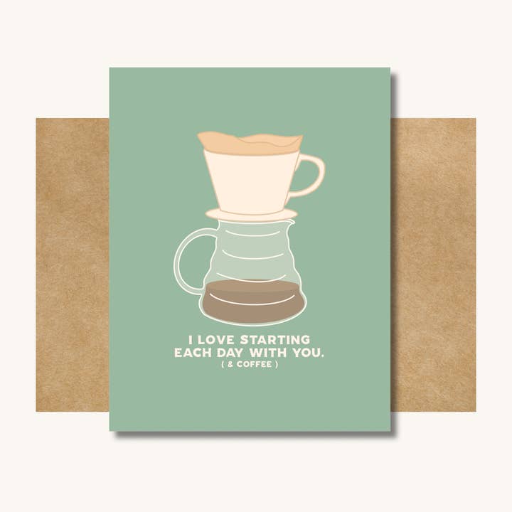 Coffee Valentines Day Card -- Funny Valentine's Day Card for wholesale by Kelly Scott Design Co