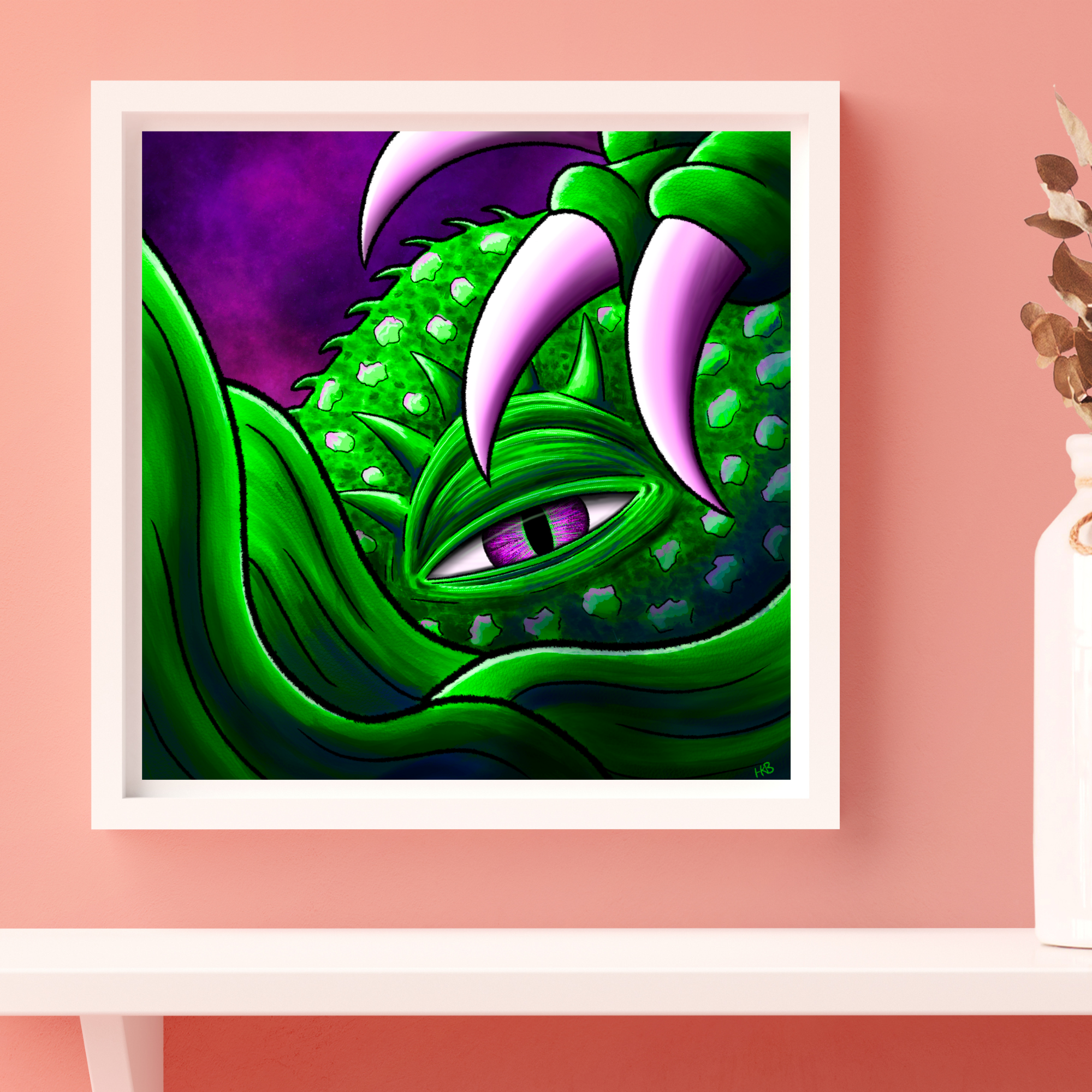 Hannah Kate Makes - Wholesale Art Print - Hibernate Art Print - Creepy Sea Creature5